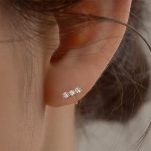 [더블유비엘]wbL 14k post 케루빅 원터치 링귀걸이 W