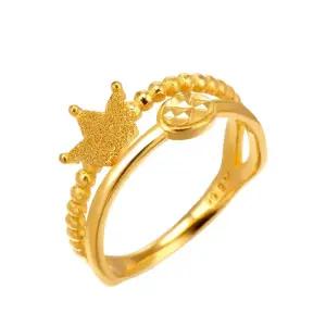 갤러리아 여자 순금 반지 왕관 볼 라인 24K 3.75g 애끼 검지