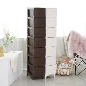 아트박스 보노하우스 가든 라탄 서랍장 슬림형 7단 플라스틱 수납장