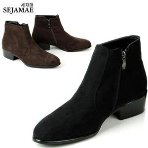 [세자매] 남성 스웨이드부츠 안쪽지퍼 앵클부츠 키높이