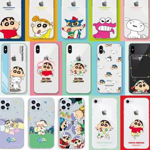 갤럭시S24 플러스 울트라 FE 짱구는못말려 짱구 짱아 흰둥이 캐릭터 투명 젤리 휴대폰 케이스