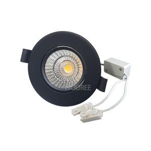 LED할로겐 매입등 COB 포인트조명 3인치5W(블랙-전구색) 일체형