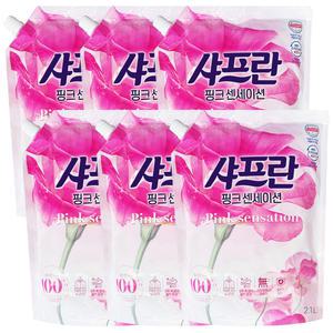 엘지생활건강 샤프란 핑크센세이션 리필 2.1L 6개