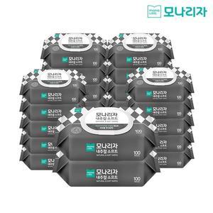모나리자 내추럴 소프트 물티슈 캡형 100매 12개+12개[총24개]