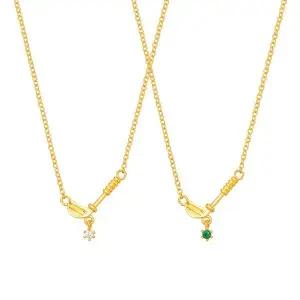 24K 순금 골프 굿즈 골프채 목걸이 큐빅 3.34g