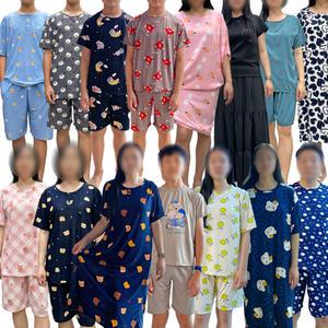 여름 시원시원한 아이스 쿨링 아동 주니어 여성 남성 온가족 원피스 잠옷세트 캐릭터 커플 빅사이즈 홈웨어