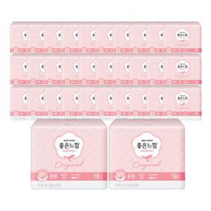 (좋은느낌) 오리지널 울트라 슬림 날개 중형 18개입 32팩