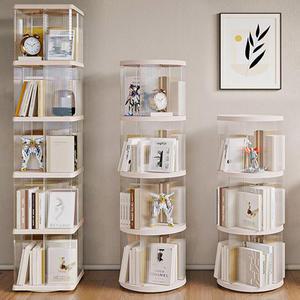 메리달 투명 회전책장  사각 3단 아크릴 회전 책장