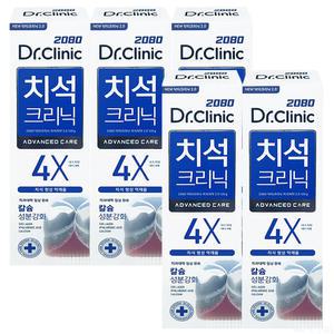 애경산업 2080 닥터크리닉 치석 치약 120g 5개