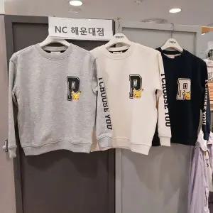 [보리보리/오후]깔끔한 얇은 기모 맨투맨~ P포켓몬 기모 스 셔츠 OHMA24W1C