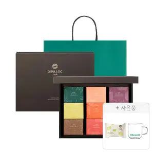 오설록 프리미엄 티 컬렉션, 90입, 1개+증정(오설록 그린티 웨하스 17g+유리머그 320ml, 1개)