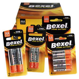 벡셀 알카라인 건전지 1박스 40알 AA AAA 카드