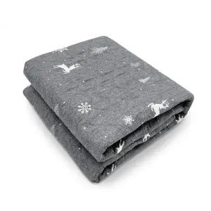 한일의료기 탄소 전기요 전기매트 미니 국내생산 워셔블 눈꽃사슴 온열매트