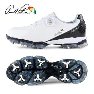 아놀드파마 챔피언2 남성 국산 스파이크 키높이 골프화 명품 가죽 골프신발 파크 워킹화 발편한 효도신발