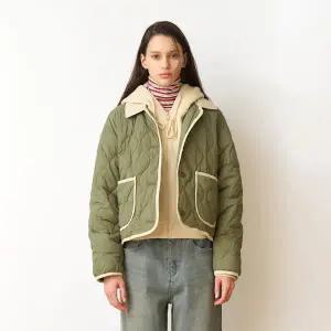 [행텐][행텐] 여성 웰론 코듀로이 카라 퀼팅 점퍼_396(10490-110-813-69)