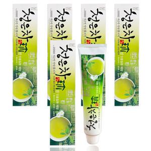 2080 청은차 진 치약 120g x 5개 잇몸 충치 케어 대용량 케이스