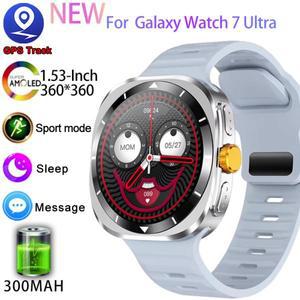 삼성 갤럭시 워치 7 울트라 GPS 스마트 워치 야외 스포츠 남성용 나침반 AMOLED 360*360 갤럭시 워치 6 업