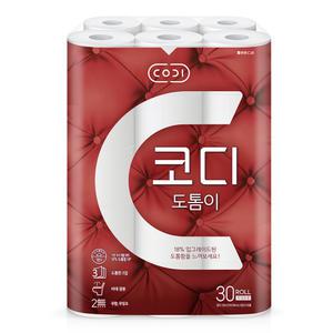 코디 화장지 도톰이 3겹 30M X 30롤 1개