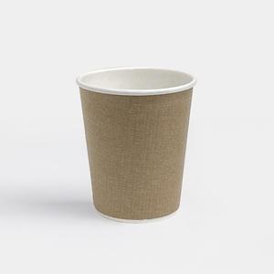 8온스 단열 엠보싱 삼중종이컵 레더브라운 100개