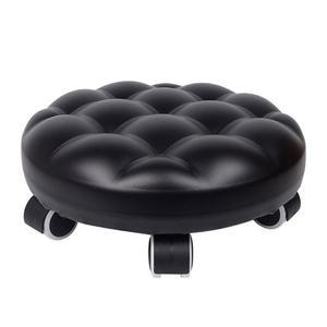 이동형 낮은의자 엠보형 블랙  바퀴달린 작업의자 바퀴5개 회전이동형의자 스툴 바닥청소의자