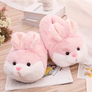 실내 슬리퍼 토끼 실내화 룸슈즈 양 털 방한 거실 층간소음 겨울 학교 털신 사무실 거실화