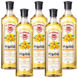 사조 해표 카놀라유 900ml x 5개 / 식용유 유지류 오일 기름