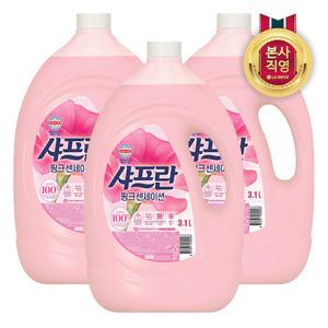 샤프란 섬유유연제 핑크센세이션 3.1L 3개