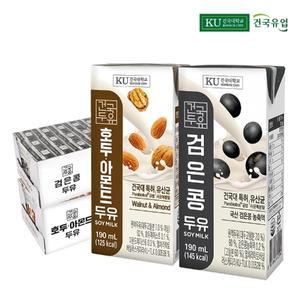 건국두유48팩 (검은콩 24팩 + 호두아몬드 24팩)