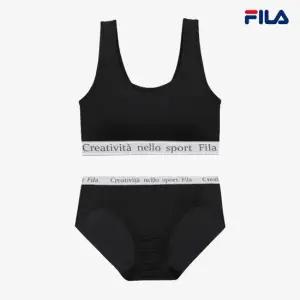 [휠라] 휠라벨로 브라탑 드로즈 세트 블랙 (FI4ITF2443FBL_SKU)