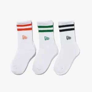 [갤러리아] 뉴에라키즈 에센셜 크루 삭스 3팩 스프라이트 화이트(12861616)