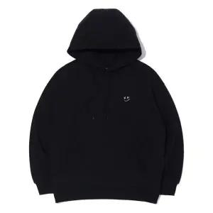 [하프클럽/리트머스]스마일 로고 후디 BLACK 특가 (O6TU142-076)