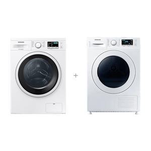 삼성 드럼세탁기 9kg 화이트+히트펌프 건조기 9kg 화이트 (WW90T3000KW+DV90TA040KE)