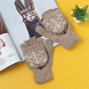 벙어리장갑 반장갑 스노우 핑거 니트