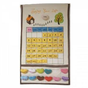 [BZJLMTIJ_51DZ]패브릭 캘린더 인테리어 감성 카페 벽걸이