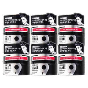 엘지 엘라스틴 맨인매트 무광택 헤어 왁스 하드 80g X 6개