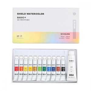 쉴드.베이직플러스 수채화물감 7.5ml 12색