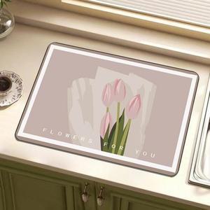 규조토 식탁매트 키친모어 설거지매트 2p(튤립) (3gOHF)