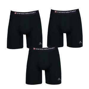 스위스밀리터리 남자팬티 롱 드로즈 속옷/ 블랙 [3개]