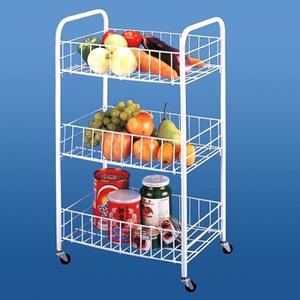 바퀴달린 다용도 3단 선반 철제 이동식 선반