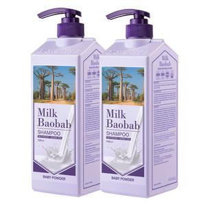 밀크바오밥 샴푸 데일리 두피케어 베이비파우더향 1000ml 2개