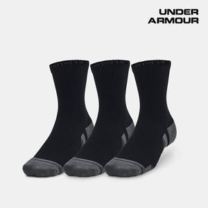 [언더아머] 공용 UA 퍼포먼스 코튼 미드 크루 삭스 3켤레 1379530-001 .