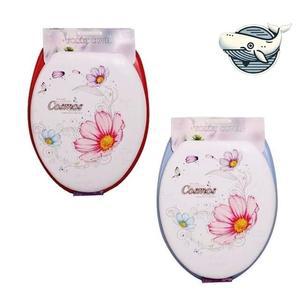 아름다운 코스모스 변기커버 부드러운 대형 (WFHAH6R)