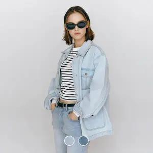 [지오다노] 375510 여 중기장 데님 자켓