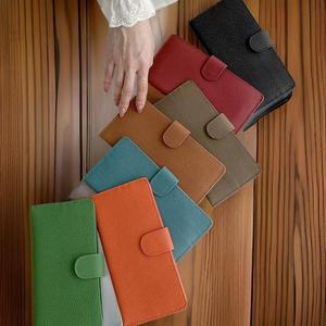 |CSA82A5|여성용 간결한 카드 수납 소가죽 슬림 버튼 장지갑