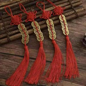 전통 매듭 행운 장식 엽전 걸이 붉은색 인테리어 소품