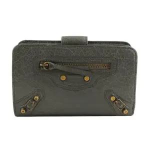 [중고명품] 카키그레이 모터 금장 중지갑 272467