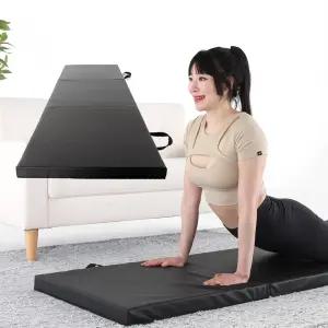 운동매트 두꺼운 접이식 헬스 요가 홈트 링피트 3단 폴딩 매트 베이직 넓이