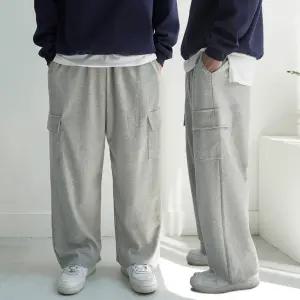 [쿼터]빅사이즈 통큰 벌룬 카고 밴딩 롱 와이드 트레이닝 팬츠 3color 기모 버전 추가