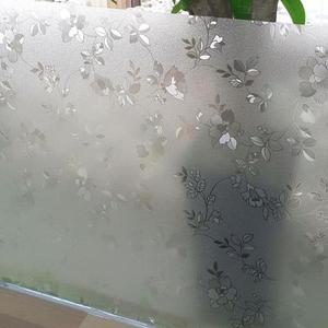 무점착 유리심플창시트지 플라워 GD-HEWGP-6693028 1m x 1