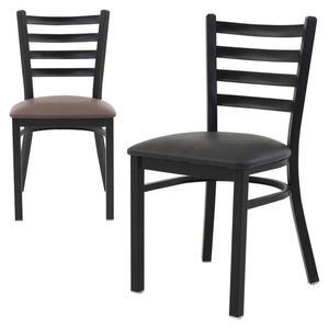 철재 캐빈 세련체어 블랙 브라운 식탁 테이블 식당 의자